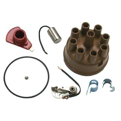 Rareelectrical - Tune Up Kit Compatible With Omc Stern Drive Inboard Marine Engine V8 8-Cyl Single Point Distributor