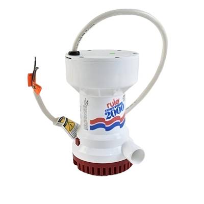 Rareelectrical - 2000 Gph Automatic Marine Bilge Pump Compatible With Rule Model 53S 12V Dc Electronic Sensing