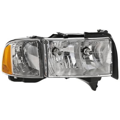 Rareelectrical - Headlight Compatible With 1999-2002 Dodge Ram 1500 Ram 2500 Ram 3500 3.7L 4.7L V6 Ekg Eva Eza Right