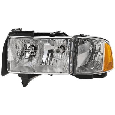 Rareelectrical - Headlight Compatible With 1999-2002 Dodge Ram 1500 Ram 2500 Ram 3500 3.7L 4.7L V6 Ekg Eva Eza Left