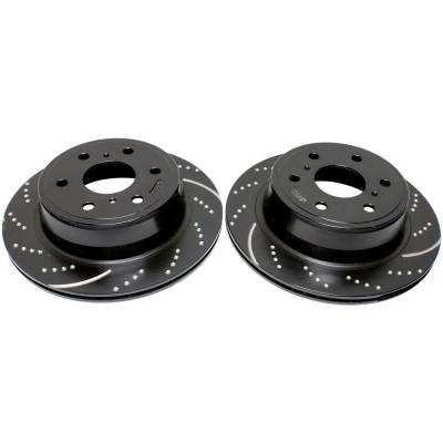 RAREELECTRICAL - New Dimpled Brake Disc Compatible With Chevrolet Silverado 1500 Ls 8 Cyl 4.8L Suburban Ls 8 Cyl 5.3L