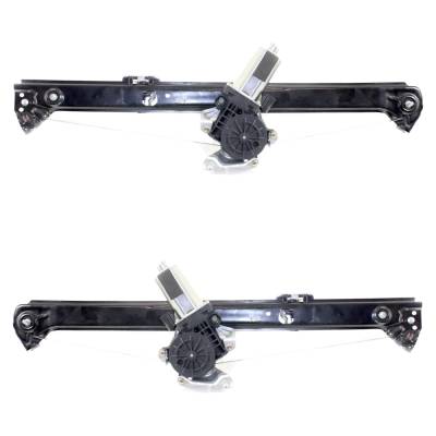 Rareelectrical - Rear Left And Right Window Regulator Pair With Motor Compatible With 2000-2006 Bmw X5 4.8Is 4.8L