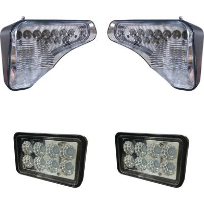 Rareelectrical - Led Headlight Rear Work Light Kit Compatible With Bobcat S550 S570 S590 S630 S650 S740 S770 S850