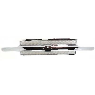 Rareelectrical - Chrome Grille Assembly Compatible With 2002-2005 Chevrolet Trailblazer Lt 4.2L (02-05) Ltz 4.2L