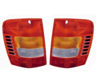 Rareelectrical - New Pair Of Tail Lights Compatible With Jeep Grand Cherokee 1999 2000 2001 Ch2801138 55155139Ac