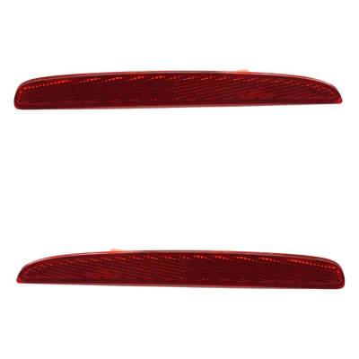 Rareelectrical - Rear Reflector Assembly Right Left Pair Compatible With 2017-2021 Honda Civic Sport Touring Ex-L