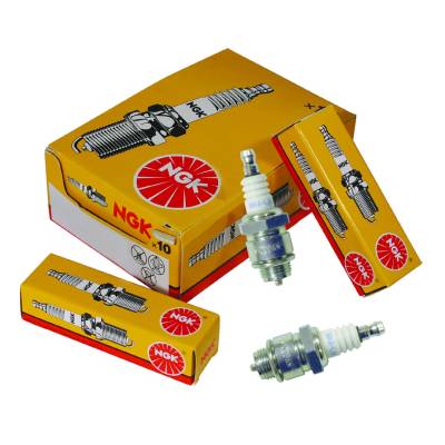 Rareelectrical - Spark Plug Pack Of 10 Resistor Compatible With Ngk Br4lm 4133 B4lm 3410 Champion Rj17lm 741 Tecumseh