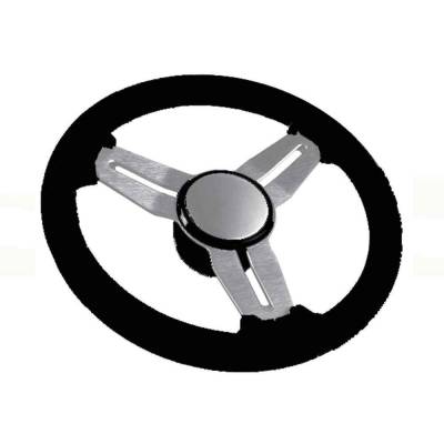 Rareelectrical - 13.8 Inch Anodized Aluminum Marine Boat Steering Wheel 3/4 Inch Tapered Shaft Compatible With
