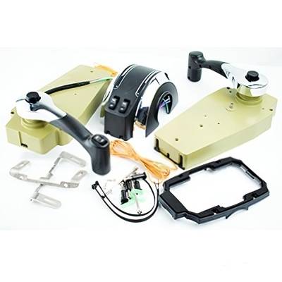 Rareelectrical - Twin Engine Binnacle Mount Remote Control Box With Trim Compatible With Mercury Mercruiser Mariner