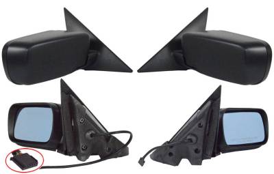 Rareelectrical - New Door Mirror Pair Compatible With Bmw 99-05 3-Series Manual Folding Bm1321117 Bm1320117 51 16 8