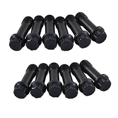 Rareelectrical - Connecting Rod Bolt Kit 3/8" 12-Pack Compatible With 2000-2016 Johnson Evinrude E-Tec Ficht 6-Cyl