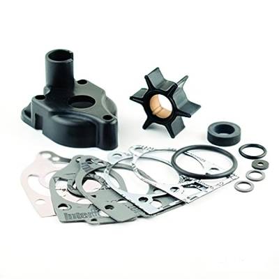 Rareelectrical - Water Pump Kit With Housing Compatible With 1981-1985 Mercury 4 Cyl 2.565 Bore Cross Flow 45 Hp