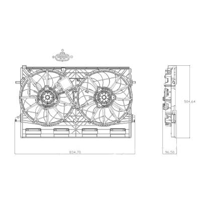 Rareelectrical - Radiator Fan Assembly Compatible With 2021-2023 Nissan Rogue 2.5L I4 181Hp Replaces 21481-6Ra0a