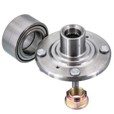 RAREELECTRICAL - Rear Spindle Hub Assembly Compatible With 1998-2002 Honda Accord Fwd 4-Lug No Abs Pre-Assembled