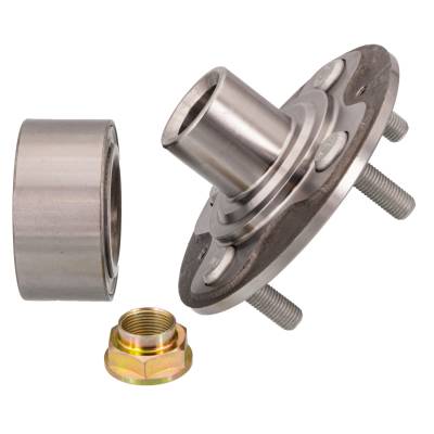 RAREELECTRICAL - Rear Spindle Hub Assembly Compatible With 2001-2005 Honda Civic Fwd 4-Lug Abs Pre-Assembled Direct