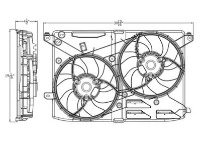 Rareelectrical - Dual Radiator And Condenser Fan Assembly Fits 1999-2018 Ford Fusion 2.0L 2.5L OEM Dg9z-8C607-D