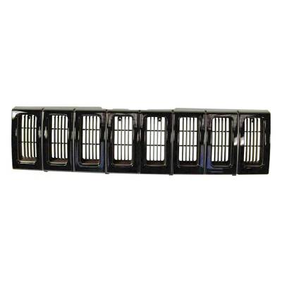 Rareelectrical - Front Grille Assembly Compatible With 1993-1998 Jeep Grand Cherokee Limited 4.0L (93-98) Limited