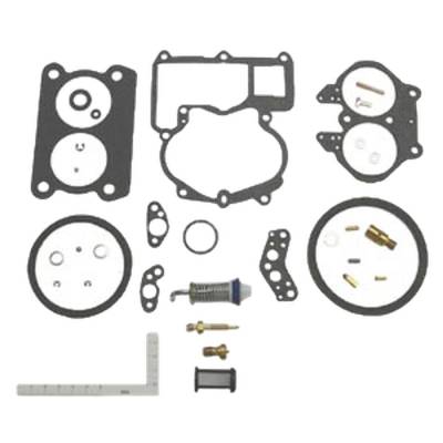Rareelectrical - Carburetor Kit Compatible With Mercruiser Mercarb 2-Barrel Hooked Accelerator Pump 3.0-5.7L Mcm 140