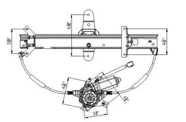 Rareelectrical - Rear Right Window Regulator Compatible With 03-04 Mercury Marauder Fo1551111 741-678 83149