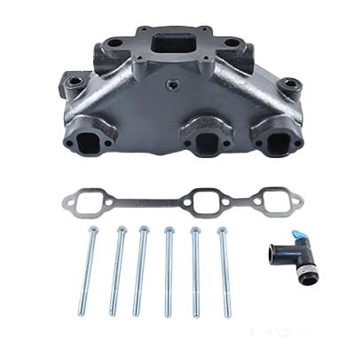 Rareelectrical - Cast Iron Dry Joint Exhaust Manifold Compatible With Mercruiser Mercruiser 4.3L Mpi Gm 2002+ Center