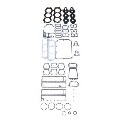 Rareelectrical - 6-Cylinder Crossflow Powerhead Gasket Kit Compatible With 1980-1992 Johnson Evinrude 150 155 185 Hp