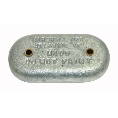 Rareelectrical - Oval Plate Bar Zinc Anode Compatible With Yamaha 2-Stroke 4-Stroke Outboard Engine Bracket Housing