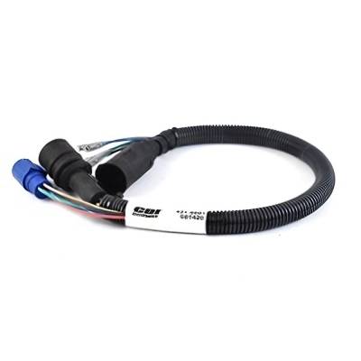 Rareelectrical - Adapter Harness Compatible With Mercury 8-Pin Control Box To Johnson Evinrude Outboard Engine