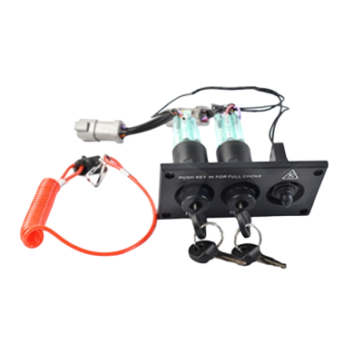 RAREELECTRICAL - New Dual Engine Ignition Switch Compatible With Johnson Evinrude Omc Brp Twin Outboard Motor Marine