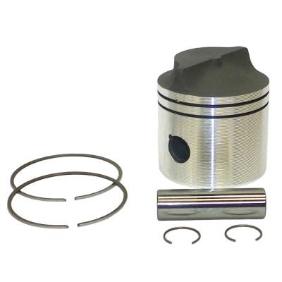 Rareelectrical - Forged Piston Kit .040 Over Compatible With 1981-2005 Johnson/Evinrude 18-35Hp 2-Cyl Crossflow