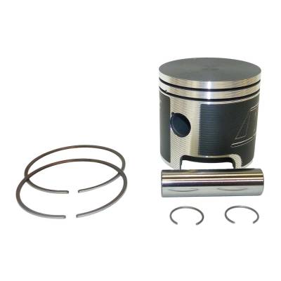 Rareelectrical - Piston Kit .030 Over Port Compatible With 1980-2005 Evinrude Johnson 28-60Hp 2-Cyl Looper 2-Stroke