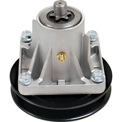 Rareelectrical - Spindle Assembly With 5 Inch Pulley Compatible With 46 Inch Deck Ranch King Yardman White Outdoor