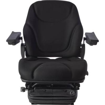 Rareelectrical - Black Cloth Pneumatic Suspension Seat Compatible With John Deere Z900 Z915b Z920m Z925m Z925mev
