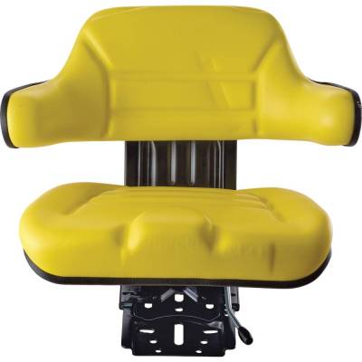 Rareelectrical - Economy Yellow Mechanical Suspension Seat Wrap Around Back Compatible With John Deere 820 830 920