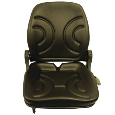 Rareelectrical - High Back Seat Compatible With Universal Tractors Forklifts Skid Steer Loaders Excavators Black