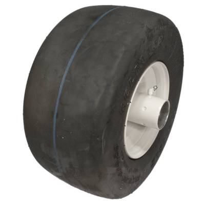RAREELECTRICAL - Solid Flat Free Wheel Assembly 13X6.50-6 Smooth 1-3/4 Bore 7-1/4 Hub White Compatible With Scag Turf