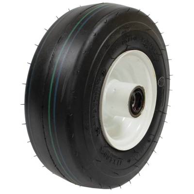 Rareelectrical - Zero Flat Foam Filled Wheel Assembly 11X4.00-5 Smooth 3/4 Bore 4-7/8 Hub White Bearings Compatible
