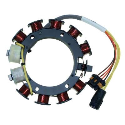 Rareelectrical - Stator Compatible With 1995-2006 Johnson Evinrude 90/100/105 Jet/115Hp V4 60° Loop Charged 35 Amp