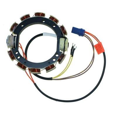 Rareelectrical - Stator Compatible With 1989-1998 Johnson Evinrude 3-Cyl Loop Charged 60/65/70Hp 9 Amp Outboard