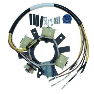 Rareelectrical - Stator Compatible With 1977-2006 Johnson/Evinrude 9.9-60Hp 2-Cyl 2-Stroke 5 Amp Motor Outboard
