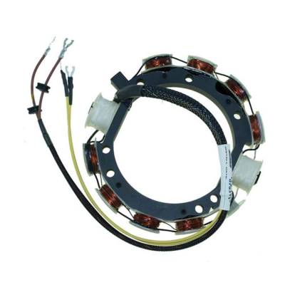 Rareelectrical - Stator Compatible With 1973-1977 Johnson/Evinrude 85-140Hp Cross Flow Outboard 2-Stroke 6 Amp 4-Cyl