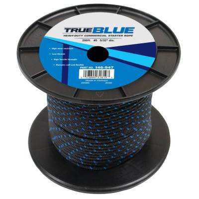Rareelectrical - 200 Ft True Blue Solid Braid Starter Rope #5 Size 5/32 In Diameter Compatible With Stihl Husqvarna
