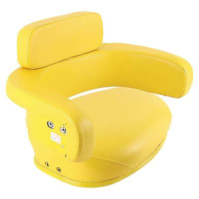 Rareelectrical - 3-Piece Yellow Tractor Seat Cushion Set Vinyl Compatible With John Deere 4000 4020 4230 4320 4430