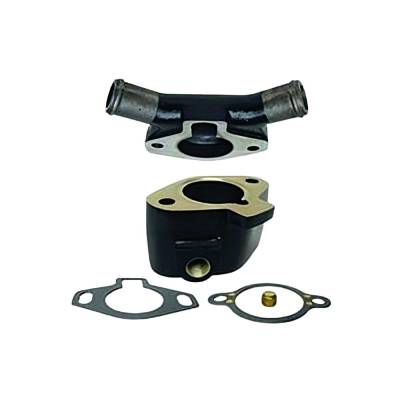 Rareelectrical - Thermostat Housing Compatible With 1977-1997 Mercruiser V6/V8 Closed Cooling 230-502Ci 13550G