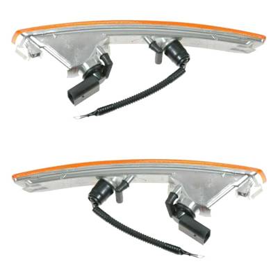 Rareelectrical - Halogen Turn Signal Light Assembly Right Left Pair Compatible With 2006-2010 Volkswagen Beetle S