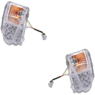 Rareelectrical - Halogen Turn Signal Light Assembly Right Left Pair Compatible With 2012-2015 Toyota Prius Three One