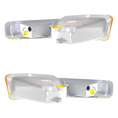 Rareelectrical - Halogen Parking Light Assembly Right Left Pair Compatible With 1997-1999 Buick Lesabre Limited 3.8L
