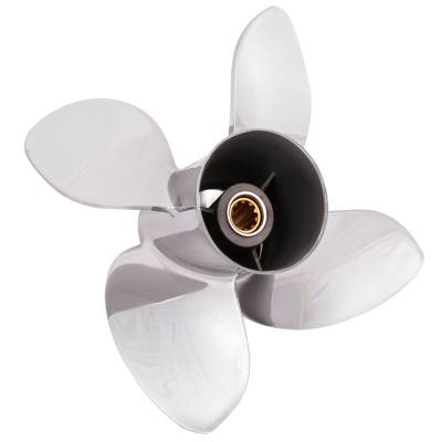 Rareelectrical - New Stainless Steel Propeller Compatible With Mariner 4 Stroke Bigfoot 10 Spline 15 9.9-25 Hp For