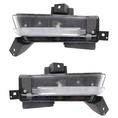 Rareelectrical - Led Daytime Running Light Assembly Right Left Pair Compatible With 2016-2018 Chevrolet Camaro Ss