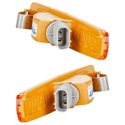 Rareelectrical - Halogen Side Marker Light Assembly Right Left Pair Compatible With 2001-2006 Hyundai Elantra Gt Gls