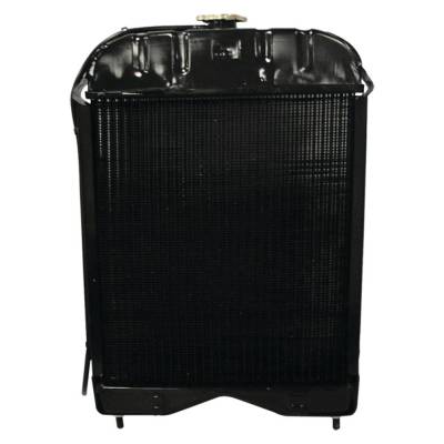 Rareelectrical - 3-Row Brass Copper Radiator With Cap Compatible With 1964-1975 Massey Ferguson 35 Diesel 35X Fe35